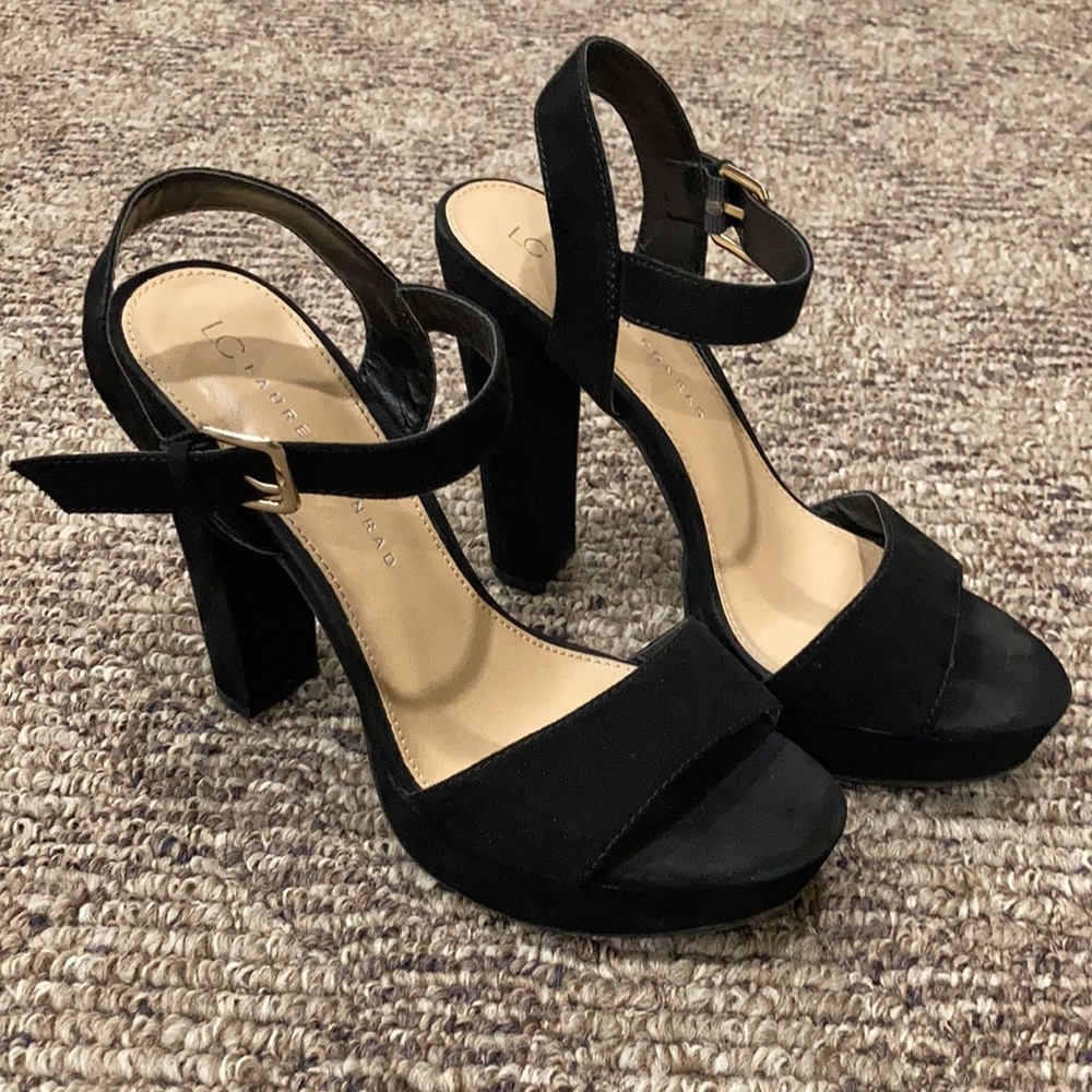 Black Lauren Conrad Suede High Heels